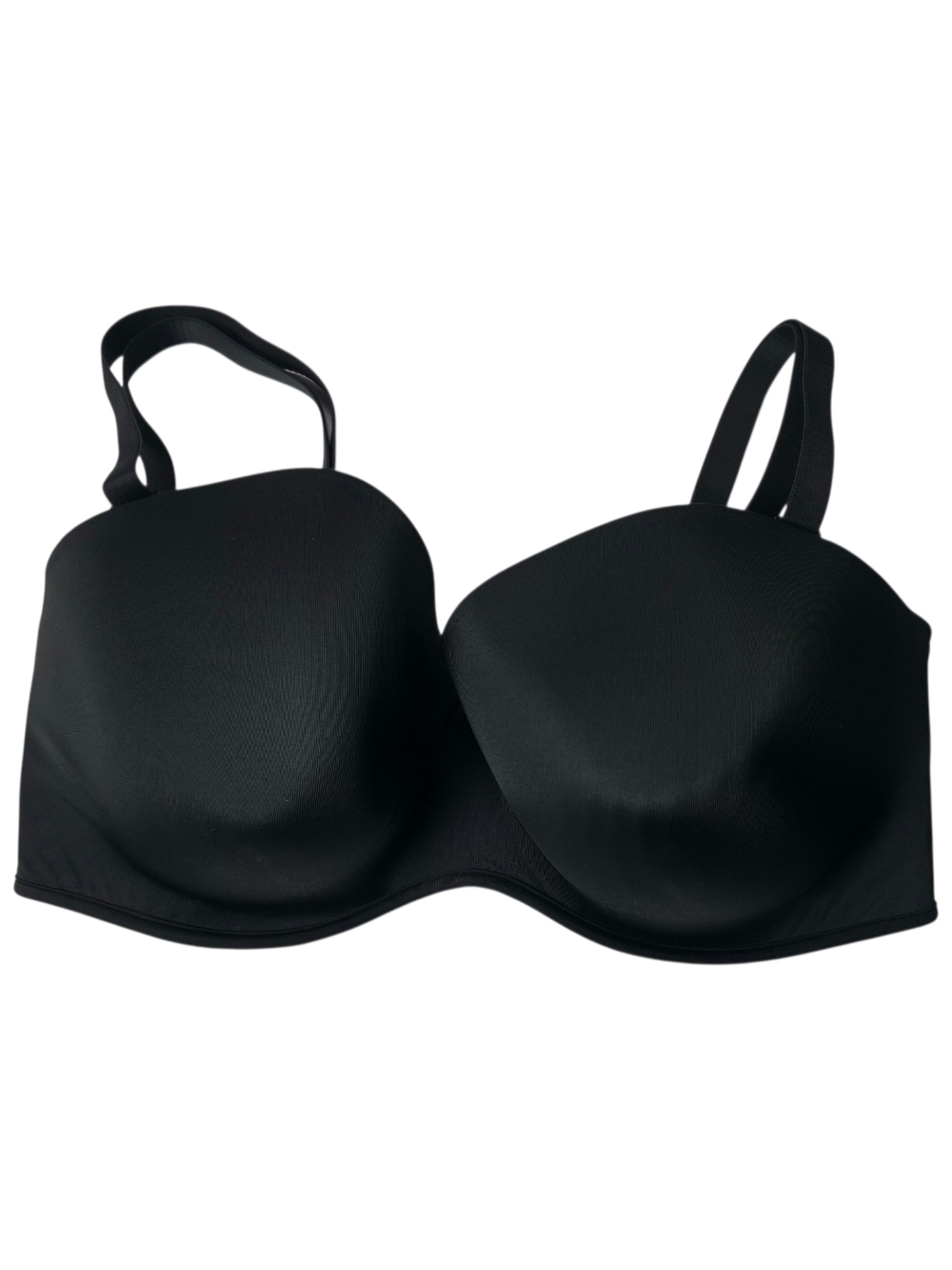 Cacique Black Strapless Bra 40DDD Smooth Cup Underwire Plus Size EUC